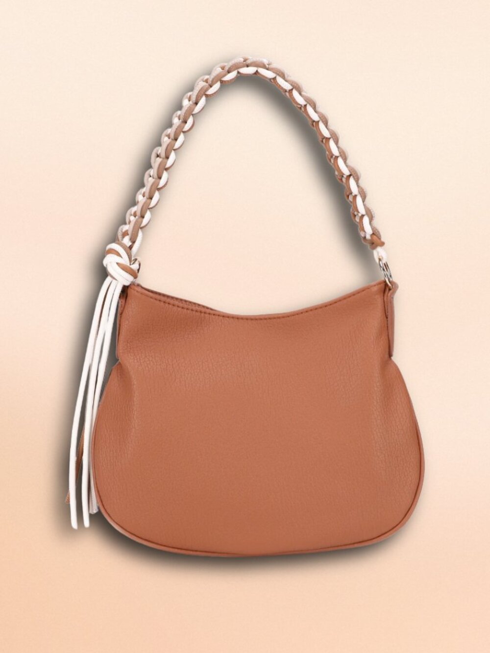 NWT Mali + Lili Luna Braided Shoulder Bag Vegan Leather Slouchy Hobo